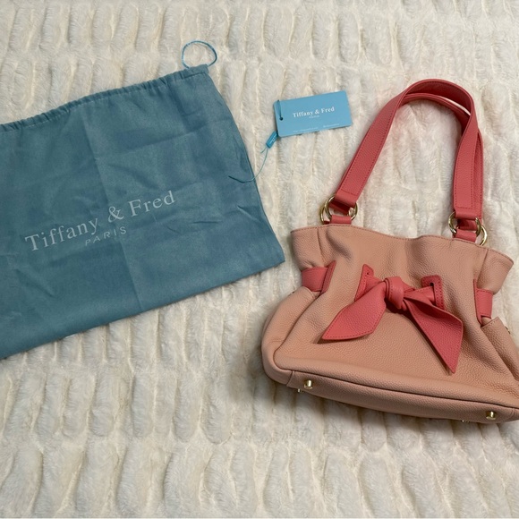 Tiffany & Fred Pink Bow Accent Women's Bag - Picture 3 of 7